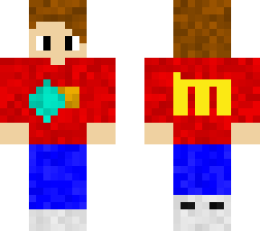 simple boy skin with "m" at back
