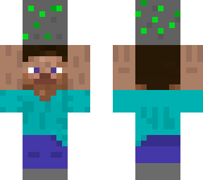 steve holding an emrald