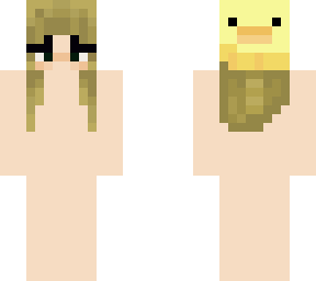 blank skin with blonde hair and duck hat