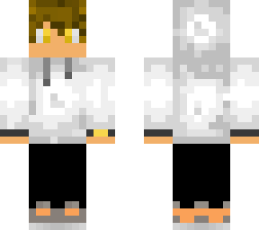 cool brown hair golden eyes white hoodie boy