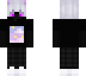 enderman boy with purple horns in clown shirt