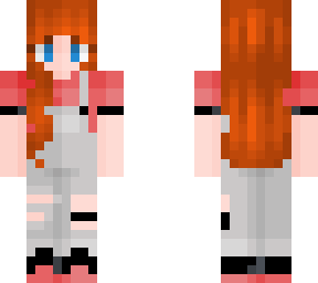 ginger in overalls