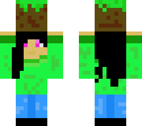girl holds a block of grass