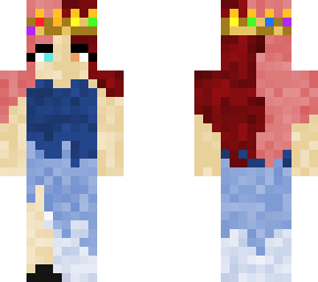 girl with blue dress and split hair
