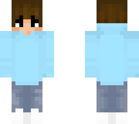 me but in a blue hoodie