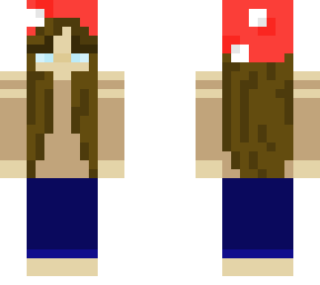 mushroom girl with brown hair