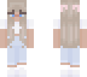 pixiedustpanda- white shirt & blue denim jeans