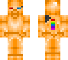 rainbow orange steve