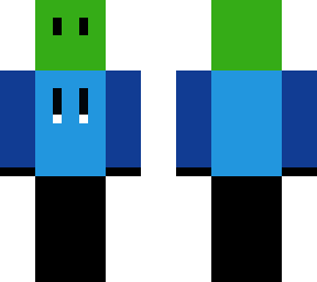 slime gamer (no hoodie black jeans and hands with blue jacket