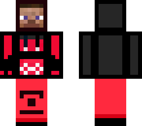 Steve Red and black hoodie. | Minecraft Skin