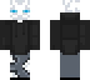white enderman in a hoodie