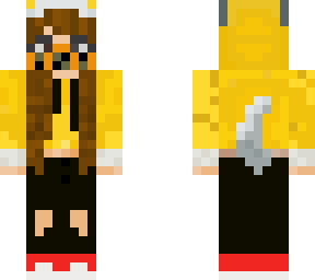 yellow hoodie with gas mask dos