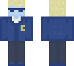 blue blonde suit guy