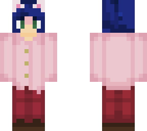 blue hair cat girl/boy