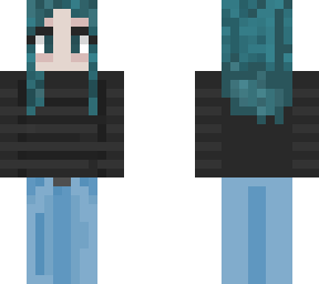 blue haired girl w/ jacket