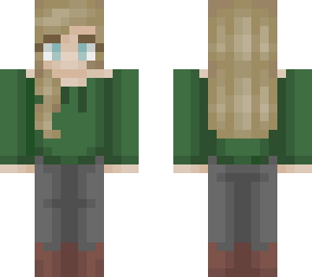 girl with green hoodie