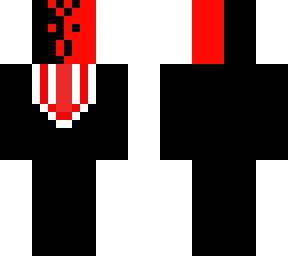 half red half black all suit