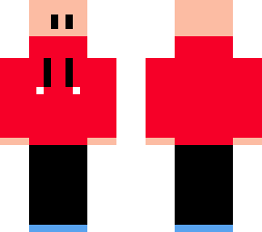 ***u (red hoodie and blue shoes)