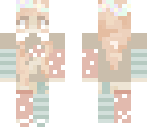 mushroom/frog cottage core girl (with flower crown)
