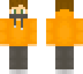 orange hoodie with mask