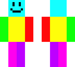 a colorful rainbow skin