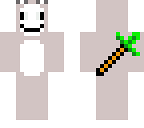 bugs bunny with carrot sword on his back