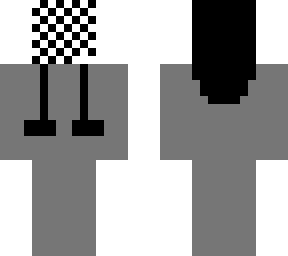 checkers face with a hoodie