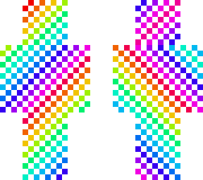 cool rainbow white effect