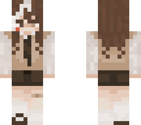 girl with horns and a white stripe.