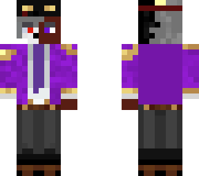 half wolf half business man king purple, better, with engineer glasses