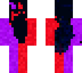 hi this character it a half flame half enderman.