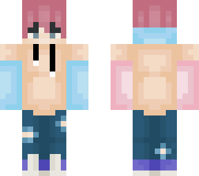pink haired person in hoodie