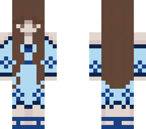 random skin blue dress