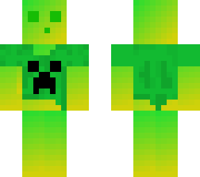 slime sprite with creeper shirt