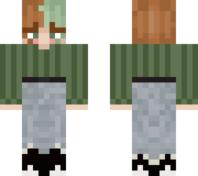 <3 aesthetic girl front hair split dye <3