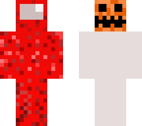 among us imposter(red)/snow golem