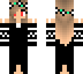 black dress girl red eyes
