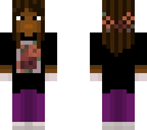black girl w/flower shirt