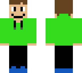 bot with green hoodie and green head phones