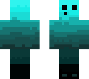 faded cyan to black slime