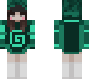 frog girl in a hoodie