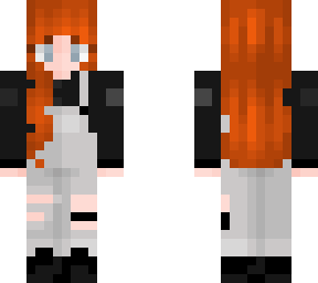 ginger with overalls