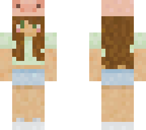 girl with pig hat
