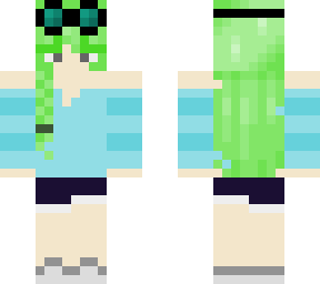 green haired girl (repost, had to edit something)
