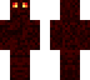 magma skin with a steve skin on the inner layer
