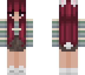 maroon haired bunny girl <3