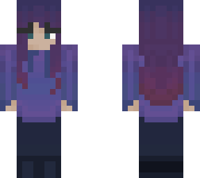 purple gradient sweater girl