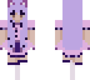 purple hair cat maid :)
