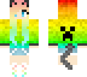 rainbow shade girl hoodie gamer (cat)