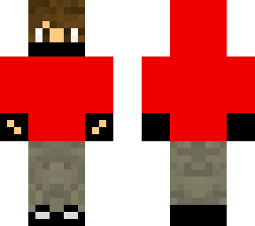 red skin with mask and hoodie